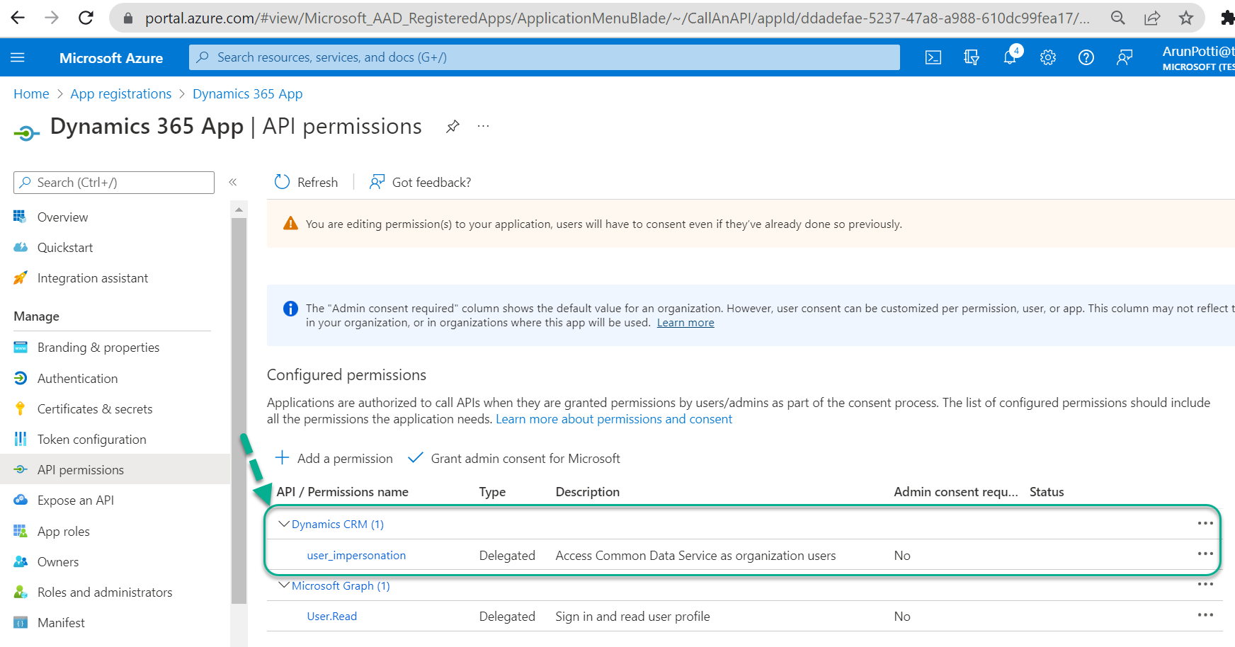 Register an App in Azure Active Directory for Dynamics 365 CE Online